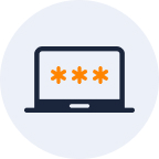 computer with three asterisk on the screen